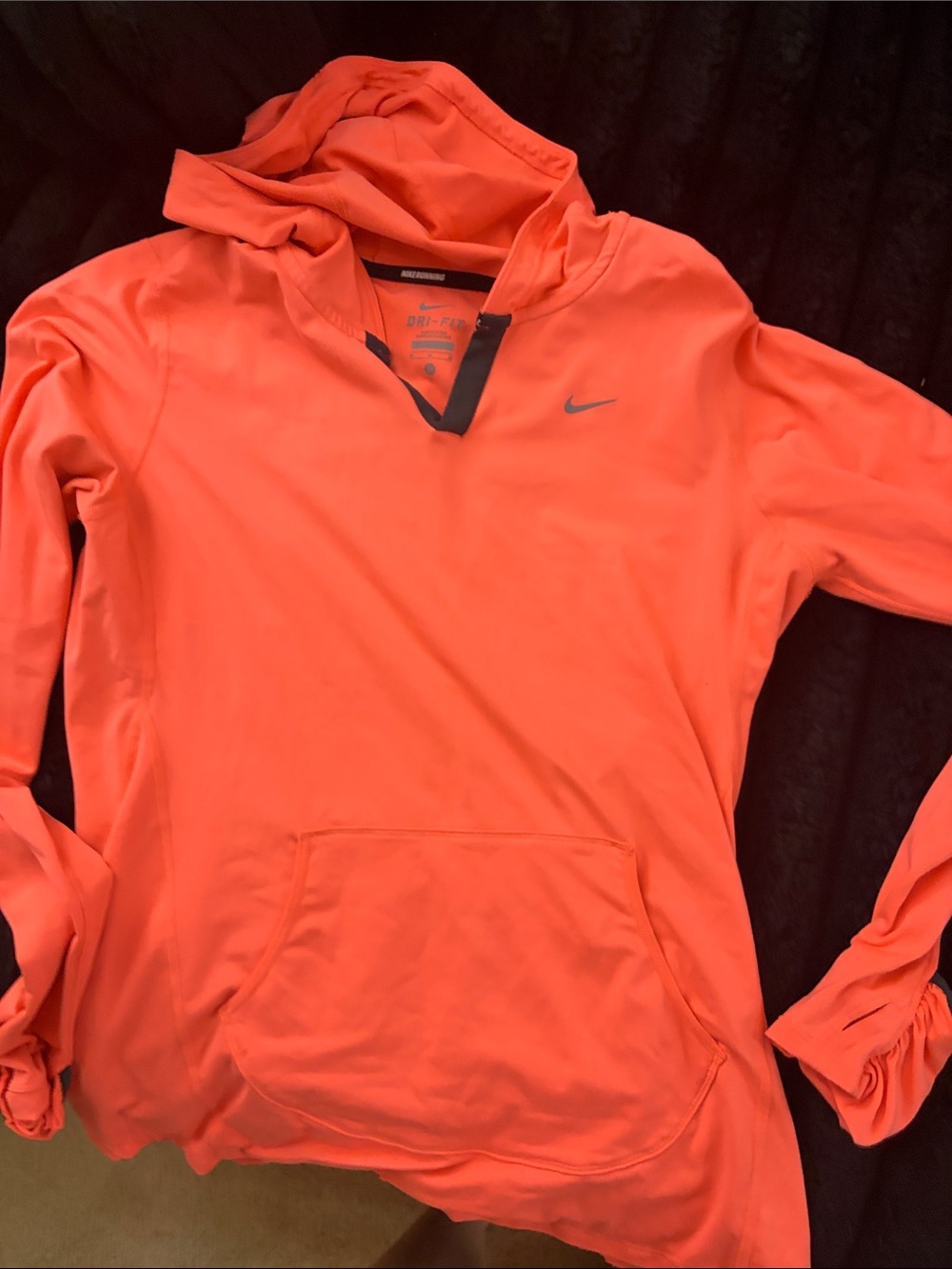 Nike Neon Orange Athletic Hoodie